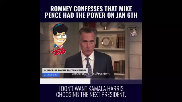 Romney Confesses - PENCE HAD THE POWER